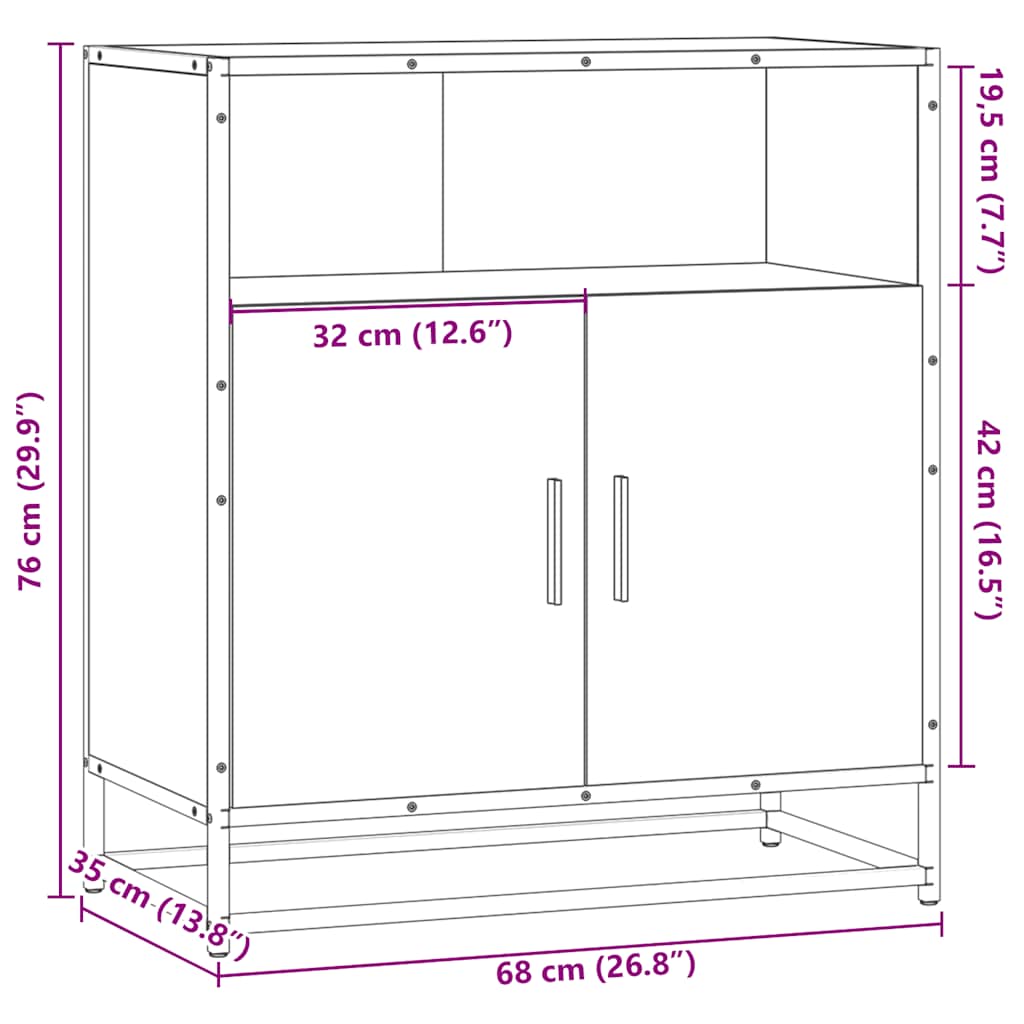Skänk 68X35X76 Cm Konstruerat Trä