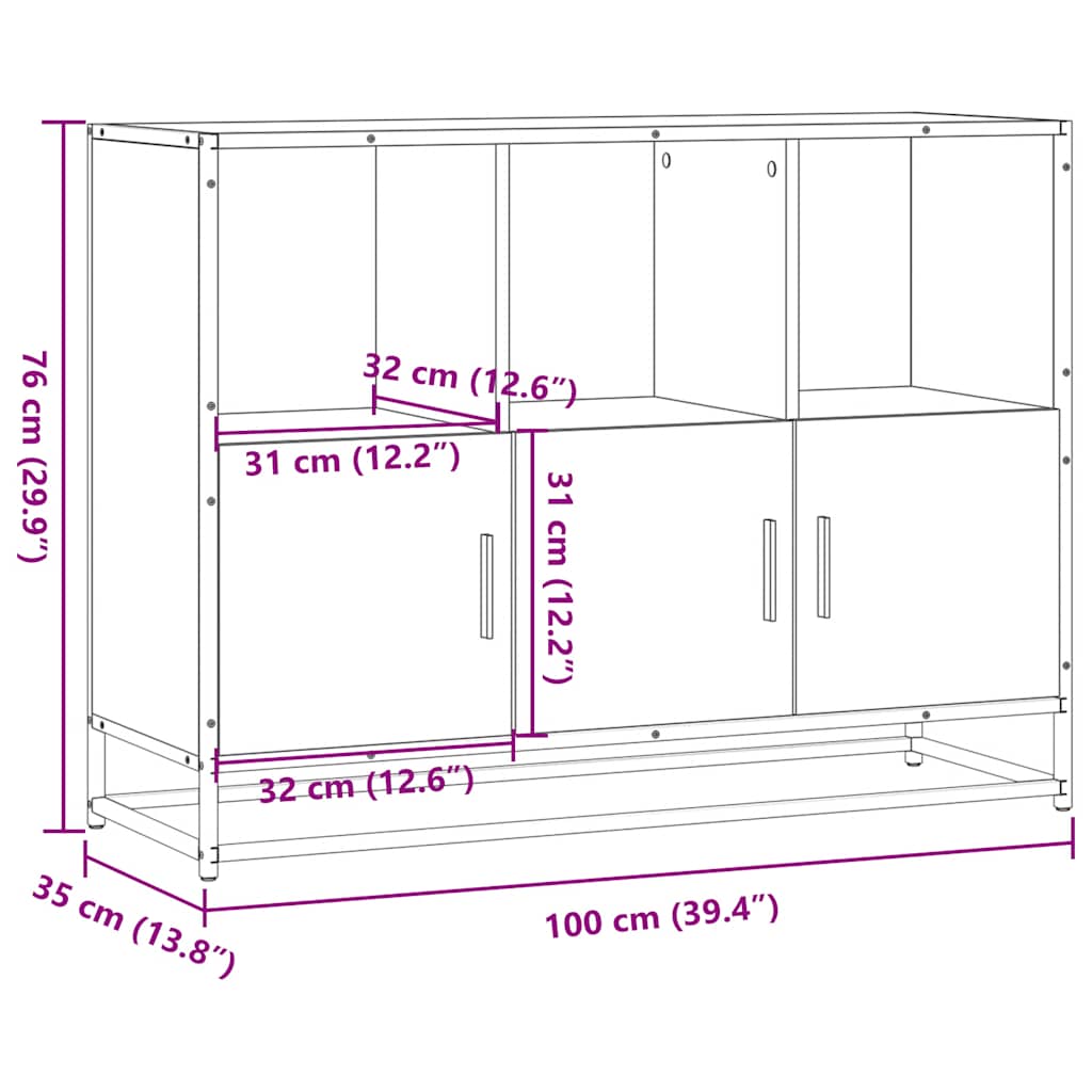 Skänk 100X35X76 Cm Konstruerat Trä