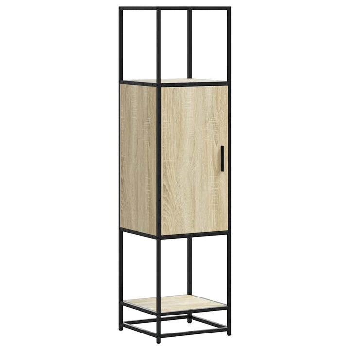Högskåp Sonoma-Ek 35,5X35X139 Cm Konstruerat Trä Och Metall