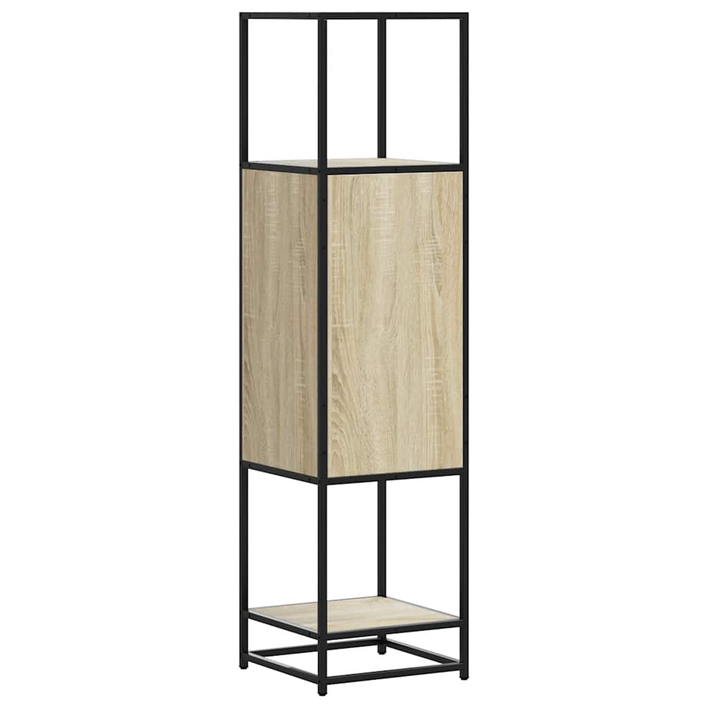 Högskåp Sonoma-Ek 35,5X35X139 Cm Konstruerat Trä Och Metall