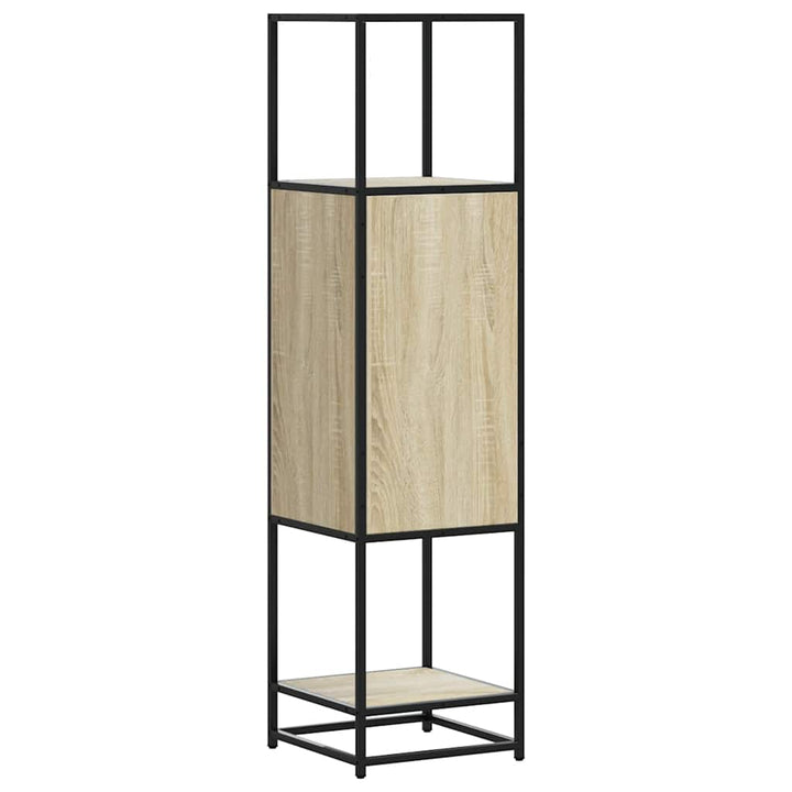 Högskåp Sonoma-Ek 35,5X35X139 Cm Konstruerat Trä Och Metall