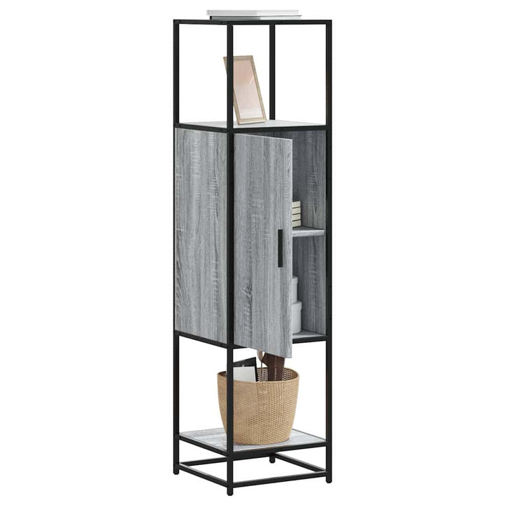 Högskåp Sonoma-Ek 35,5X35X139 Cm Konstruerat Trä Och Metall