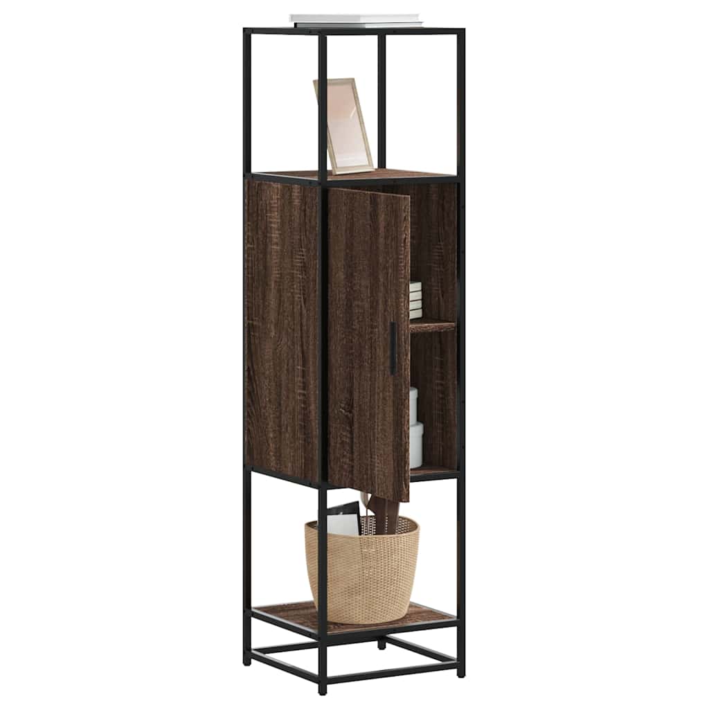 Högskåp Sonoma-Ek 35,5X35X139 Cm Konstruerat Trä Och Metall