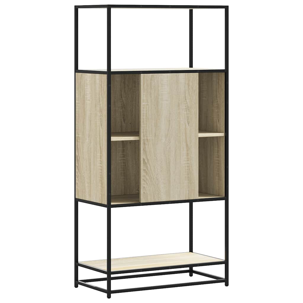 Högskåp Sonoma-Ek 68X35X139 Cm Konstruerat Trä Och Metall