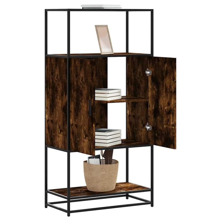 Högskåp Sonoma-Ek 68X35X139 Cm Konstruerat Trä Och Metall