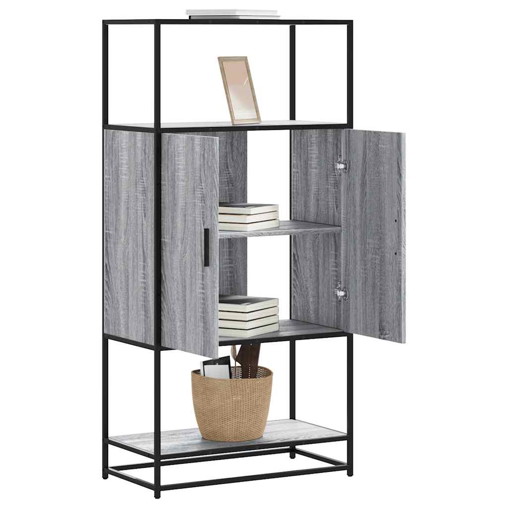 Högskåp Sonoma-Ek 68X35X139 Cm Konstruerat Trä Och Metall