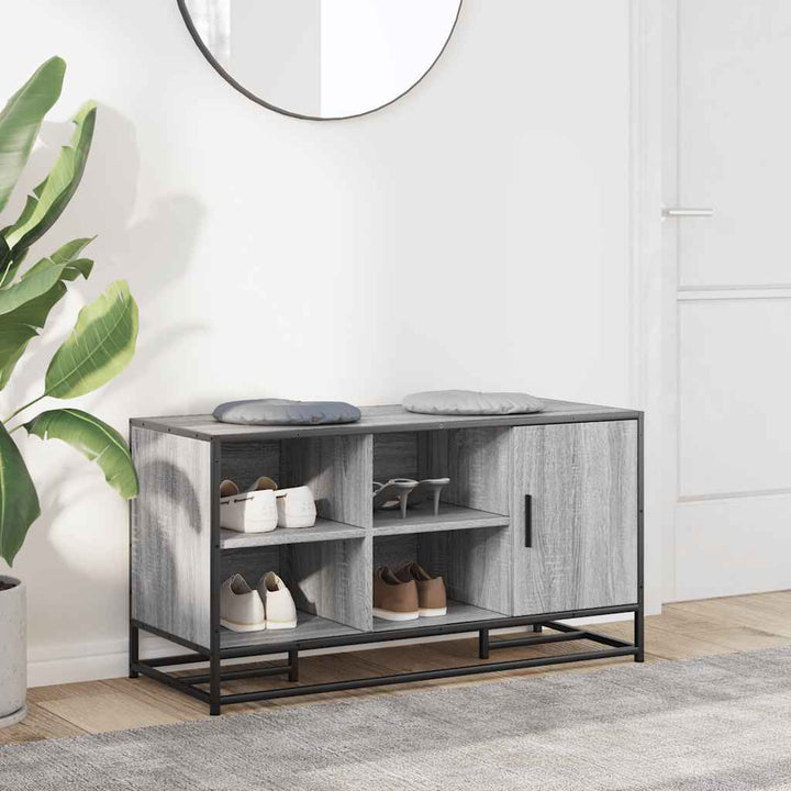 Skobänk 100X40X53,5 Cm Konstruerat Trä Och Metall