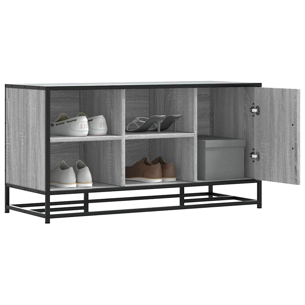 Skobänk 100X40X53,5 Cm Konstruerat Trä Och Metall