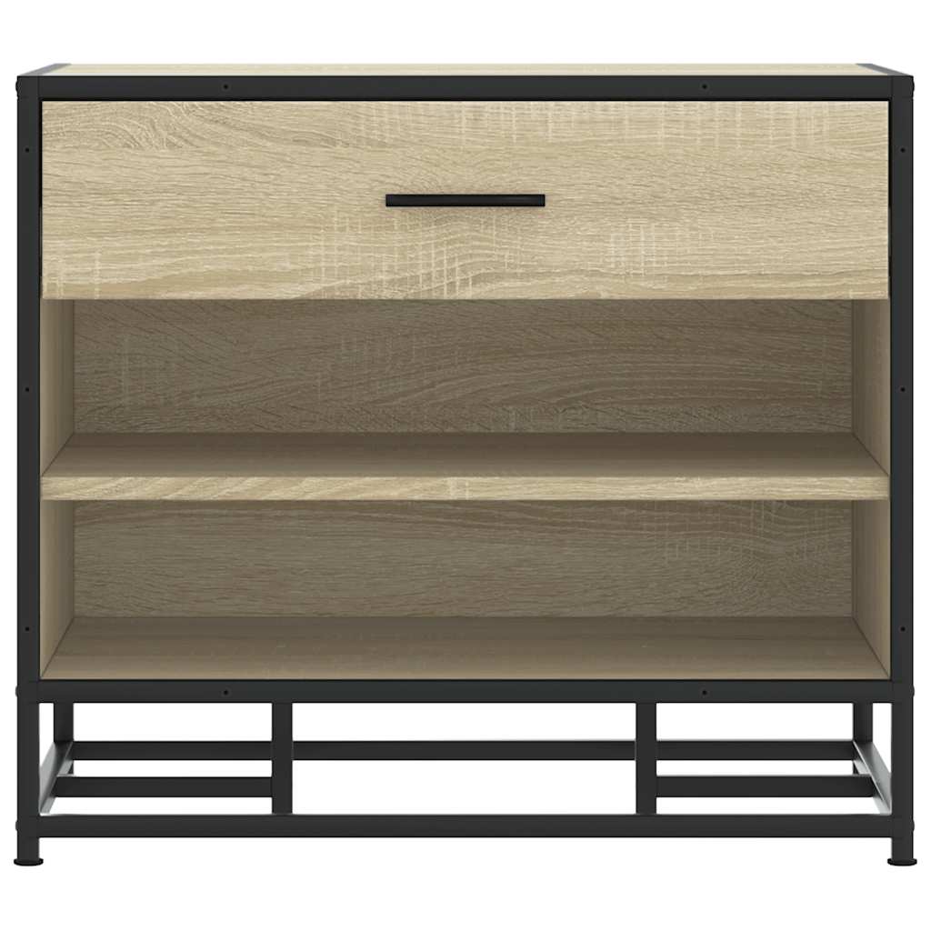 Skobänk Sonoma-Ek 60X40X53,5 Cm Konstruerat Trä Och Metall
