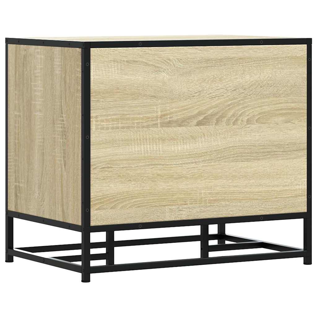 Skobänk Sonoma-Ek 60X40X53,5 Cm Konstruerat Trä Och Metall