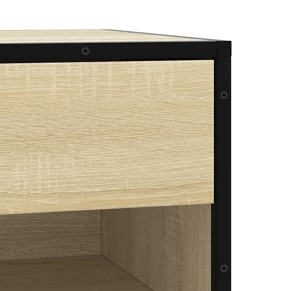 Skobänk Sonoma-Ek 60X40X53,5 Cm Konstruerat Trä Och Metall