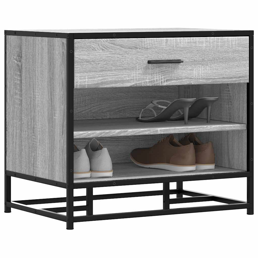 Skobänk Sonoma-Ek 60X40X53,5 Cm Konstruerat Trä Och Metall
