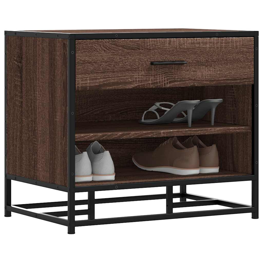 Skobänk Sonoma-Ek 60X40X53,5 Cm Konstruerat Trä Och Metall