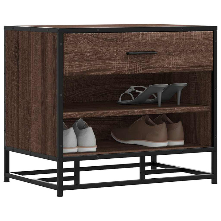 Skobänk Sonoma-Ek 60X40X53,5 Cm Konstruerat Trä Och Metall