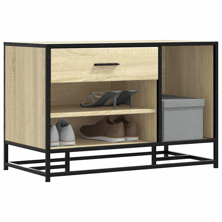 Skobänk 80X40X53,5 Cm Konstruerat Trä Och Metall