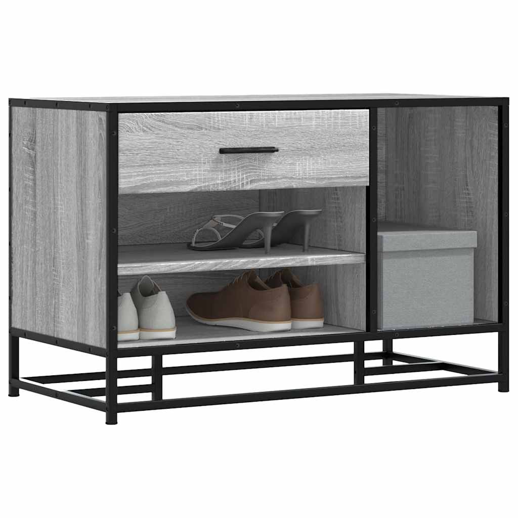 Skobänk 80X40X53,5 Cm Konstruerat Trä Och Metall