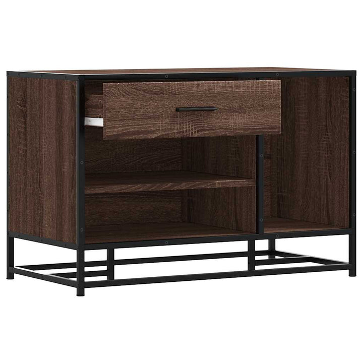 Skobänk 80X40X53,5 Cm Konstruerat Trä Och Metall