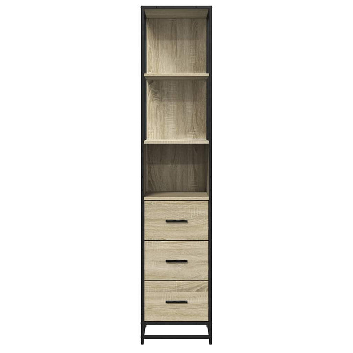 Badrumsskåp Sonoma-Ek 35X37,5X166 Cm Konstruerat Trä