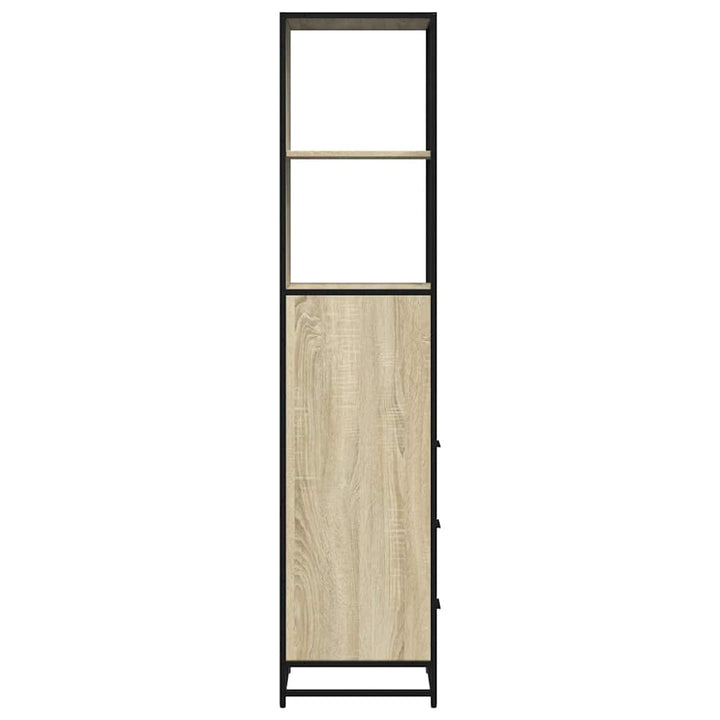 Badrumsskåp Sonoma-Ek 35X37,5X166 Cm Konstruerat Trä