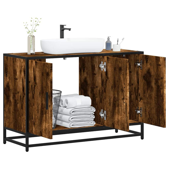 Tvättställsskåp 90X33X60 Cm Konstruerat Trä