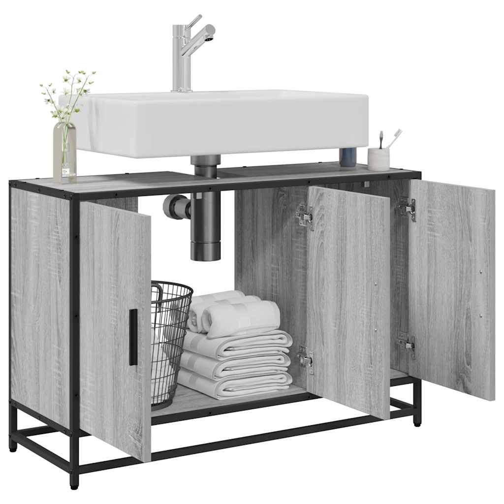 Tvättställsskåp 90X33X60 Cm Konstruerat Trä