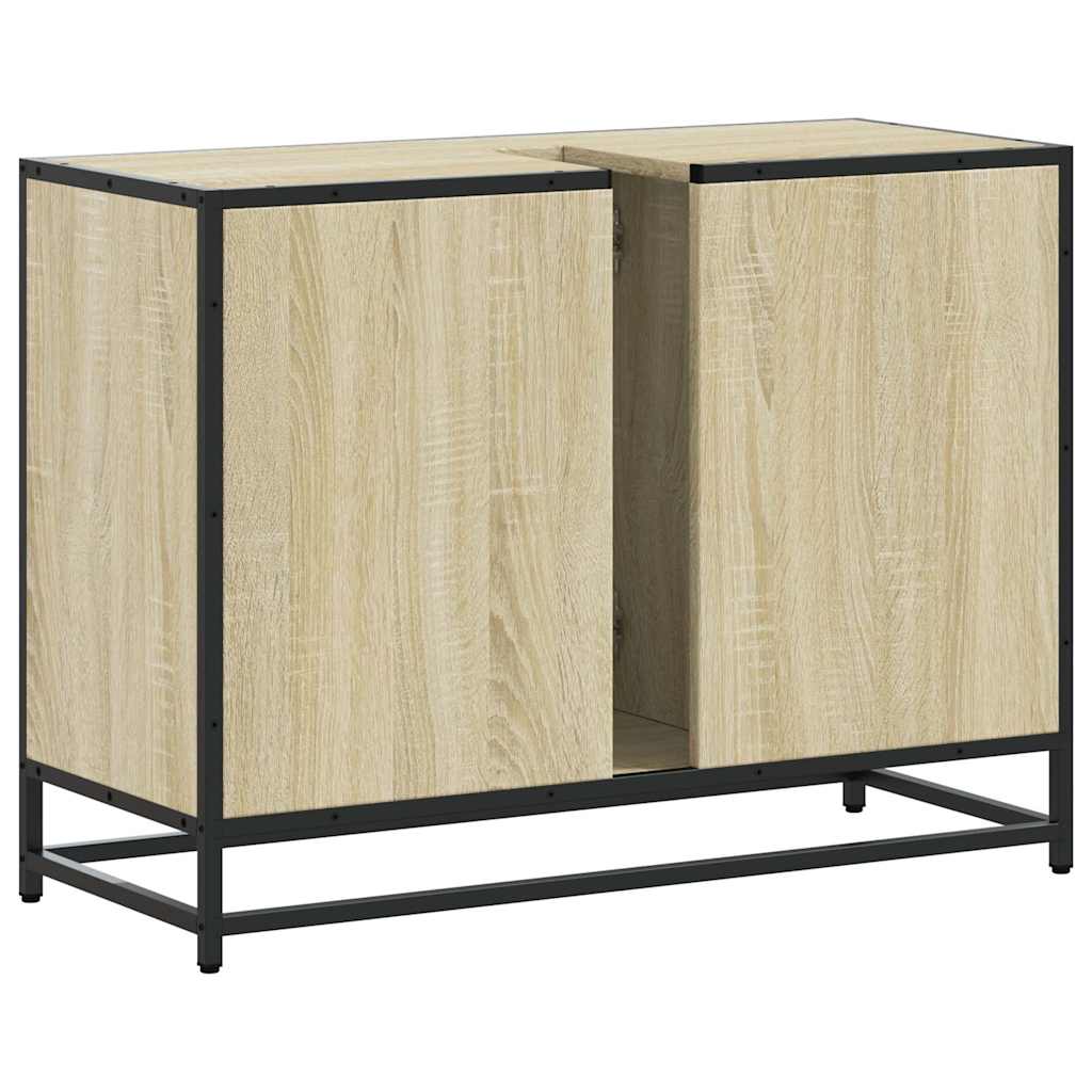 Tvättställsskåp Sonoma-Ek 80X33X60 Cm Konstruerat Trä