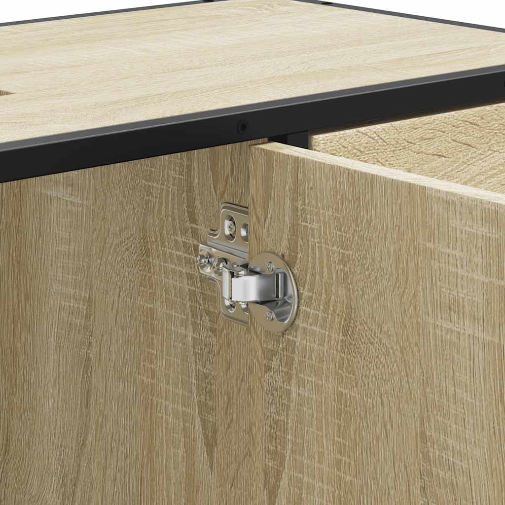 Tvättställsskåp Sonoma-Ek 80X33X60 Cm Konstruerat Trä