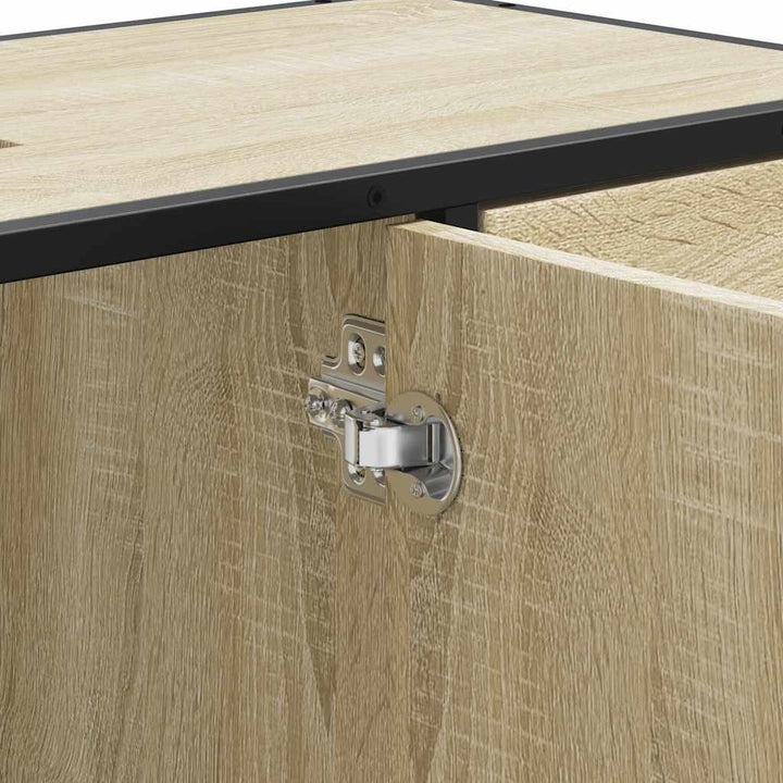 Tvättställsskåp Sonoma-Ek 80X33X60 Cm Konstruerat Trä