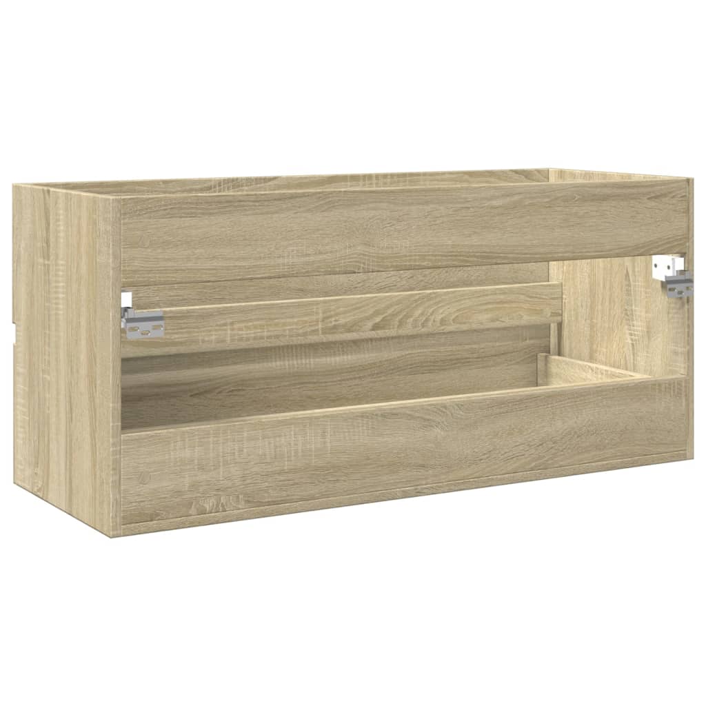 Tvättställsskåp Sonoma-Ek 100X38,5X45 Cm Konstruerat Trä