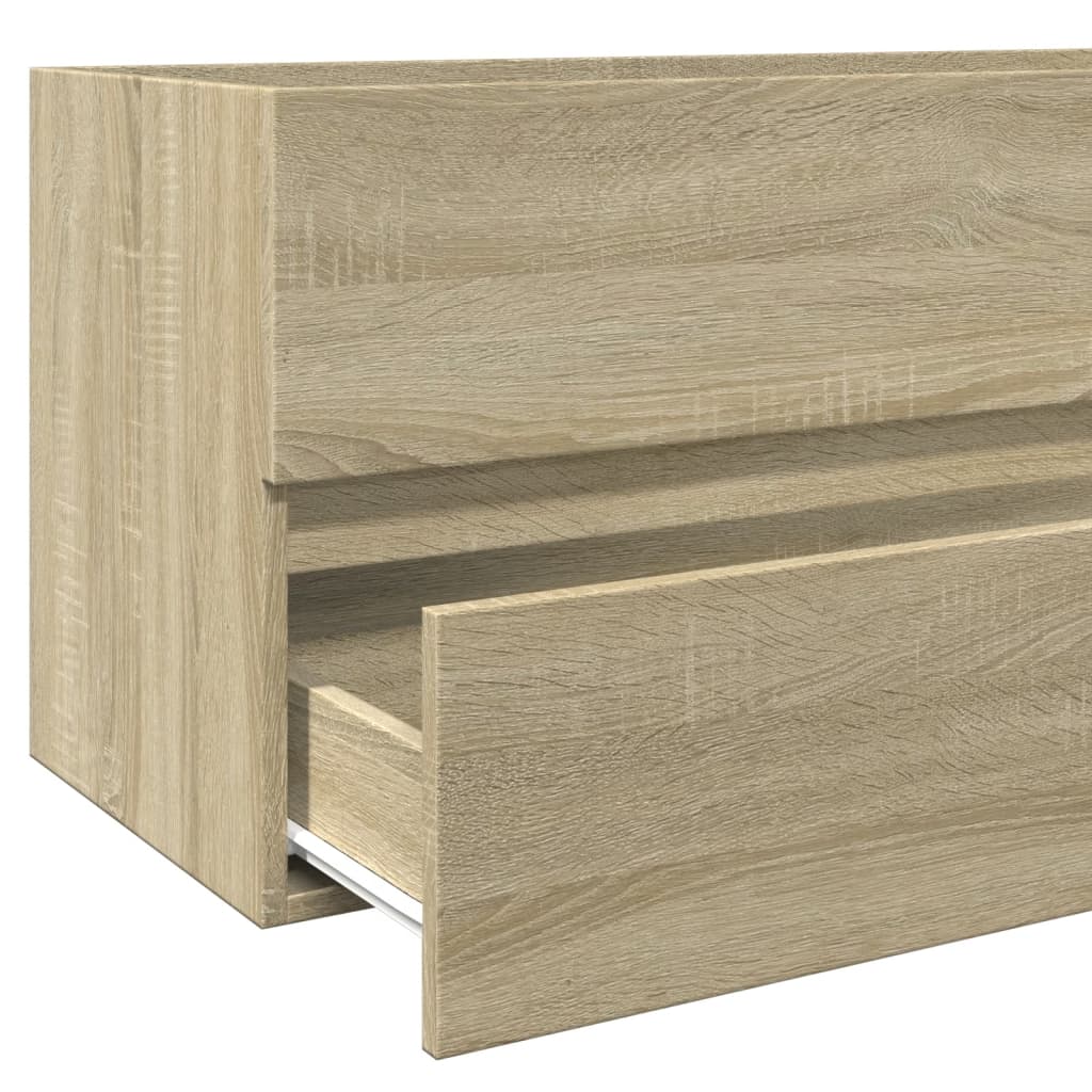 Tvättställsskåp Sonoma-Ek 100X38,5X45 Cm Konstruerat Trä