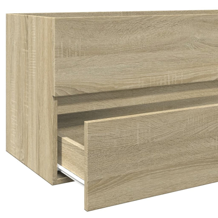 Tvättställsskåp Sonoma-Ek 100X38,5X45 Cm Konstruerat Trä