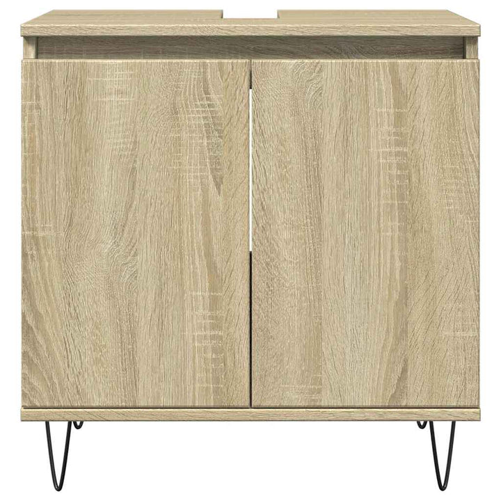 Badrumsskåp Sonoma-Ek 58X33X60 Cm Konstruerat Trä
