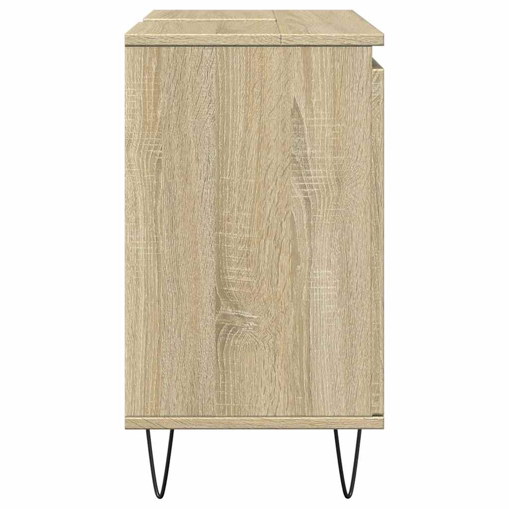 Badrumsskåp Sonoma-Ek 58X33X60 Cm Konstruerat Trä