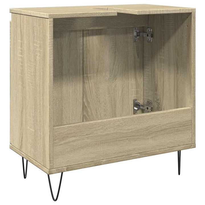Badrumsskåp Sonoma-Ek 58X33X60 Cm Konstruerat Trä