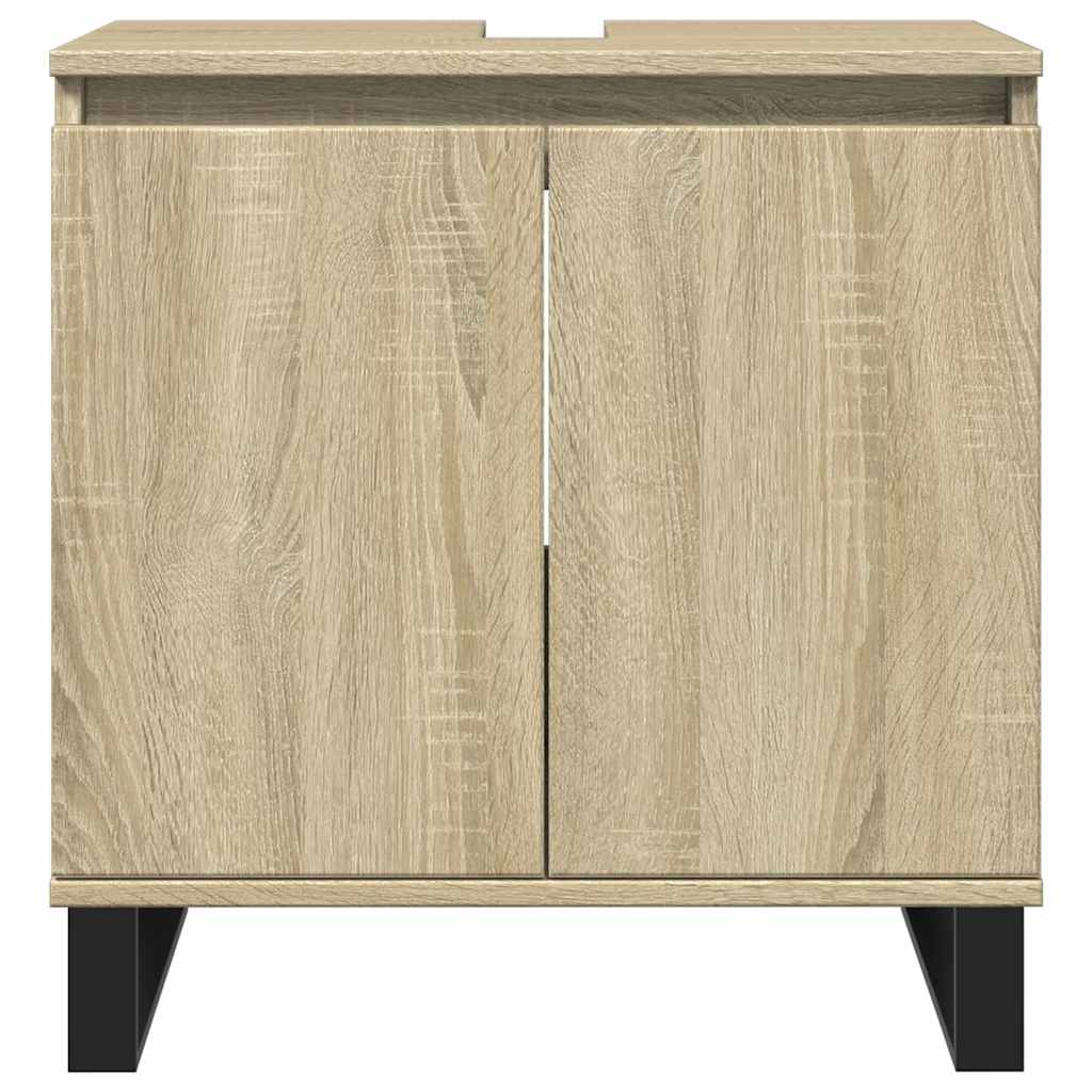 Badrumsskåp Sonoma-Ek 58X33X60 Cm Konstruerat Trä