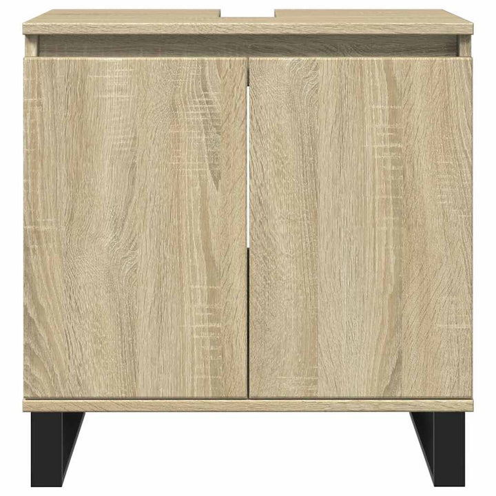 Badrumsskåp Sonoma-Ek 58X33X60 Cm Konstruerat Trä