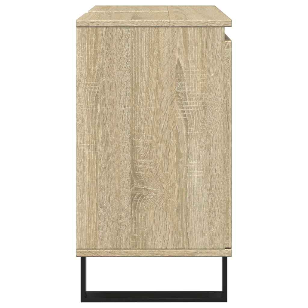 Badrumsskåp Sonoma-Ek 58X33X60 Cm Konstruerat Trä