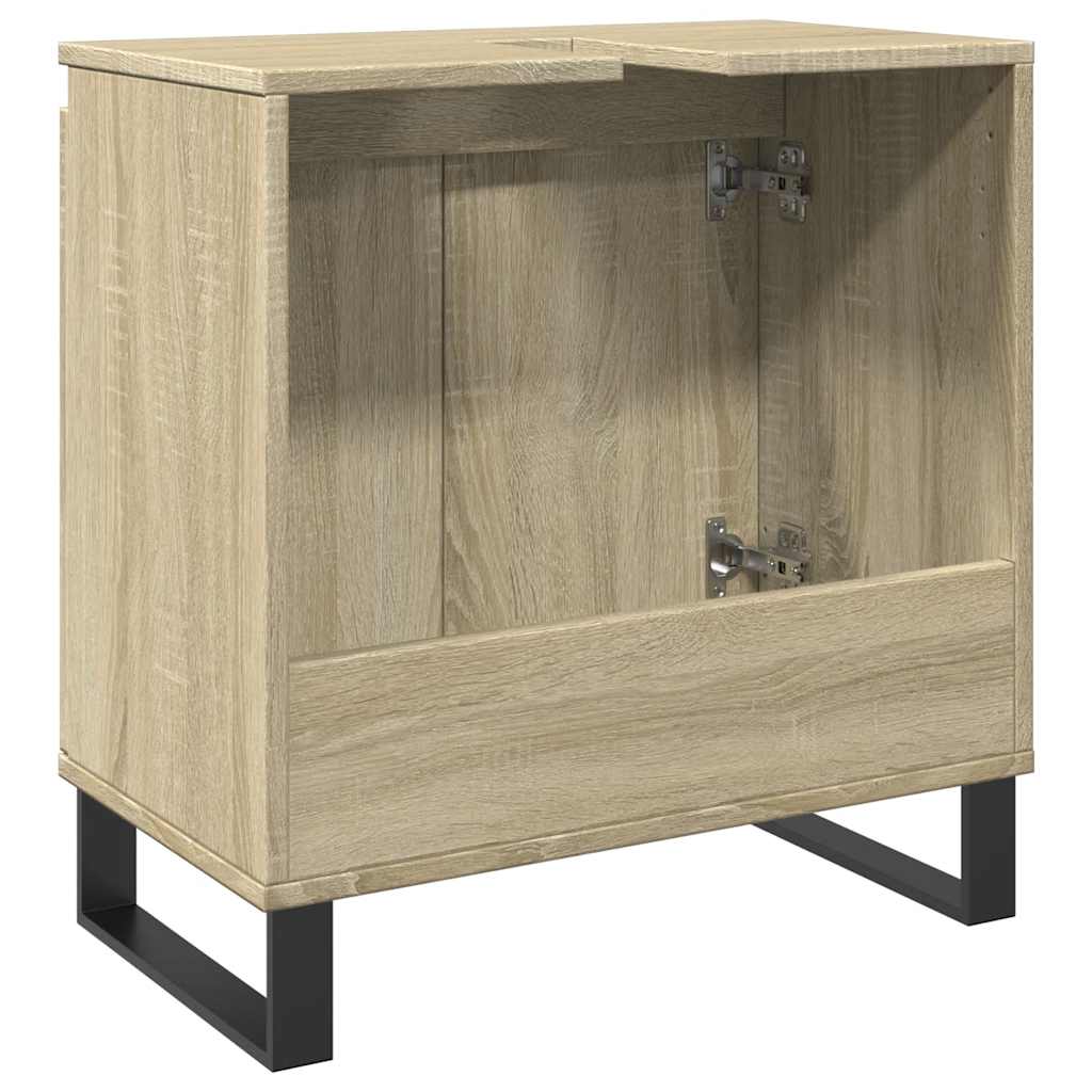 Badrumsskåp Sonoma-Ek 58X33X60 Cm Konstruerat Trä