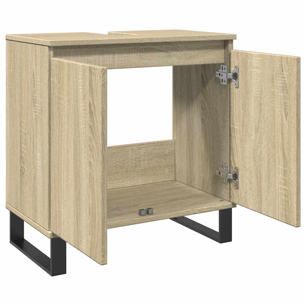 Badrumsskåp Sonoma-Ek 58X33X60 Cm Konstruerat Trä