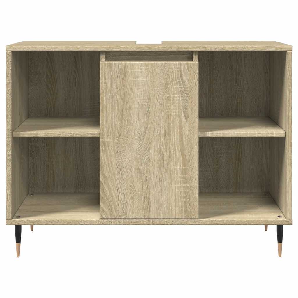 Badrumsskåp Sonoma-Ek 80X33X60 Cm Konstruerat Trä