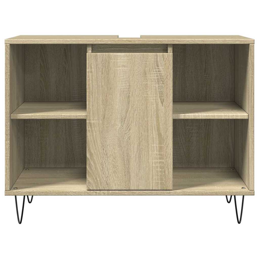 Badrumsskåp Sonoma-Ek 80X33X60 Cm Konstruerat Trä
