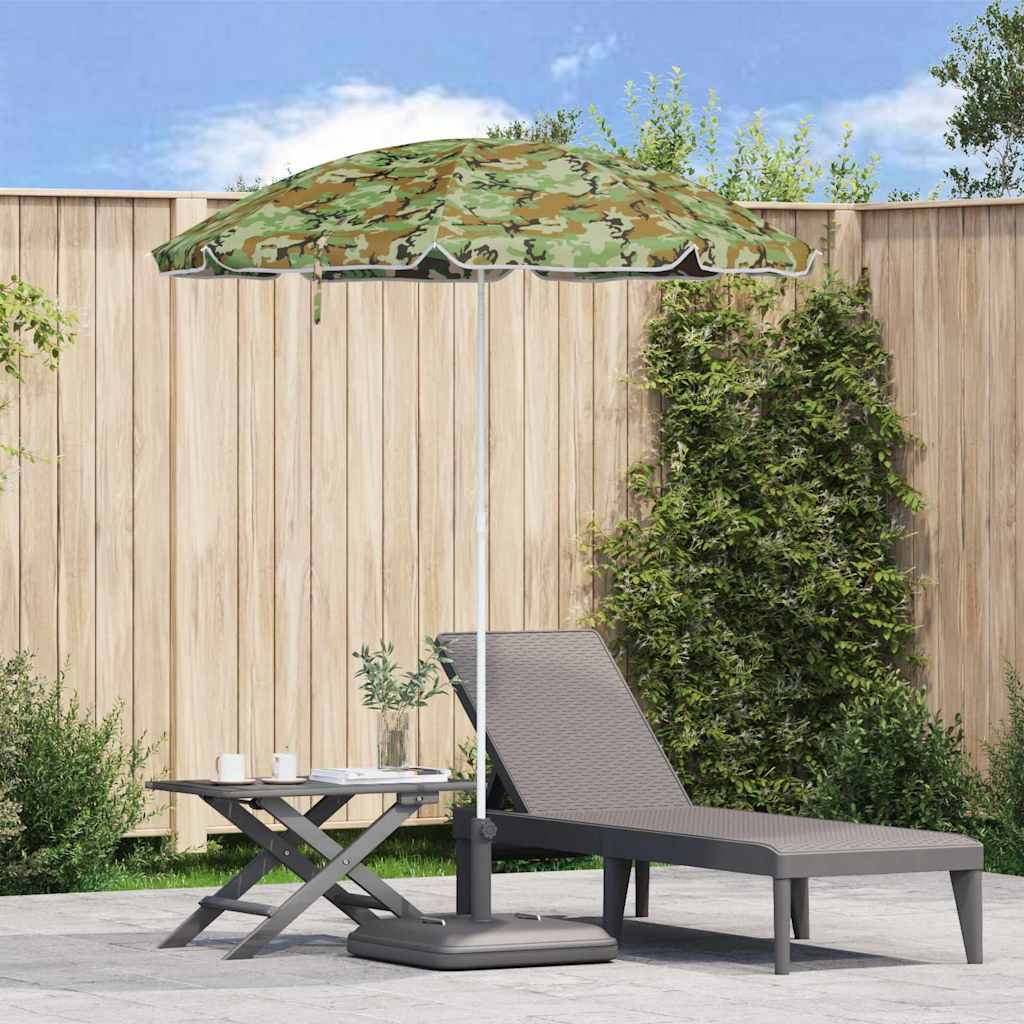 Badparasol Kamouflage 206 X 206 X 212 Cm Polyester Och Metall