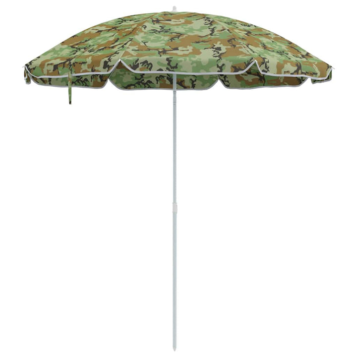 Badparasol Kamouflage 206 X 206 X 212 Cm Polyester Och Metall