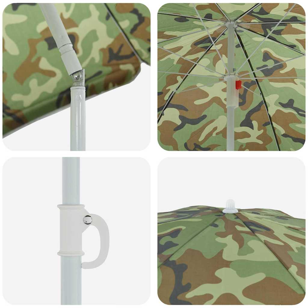 Badparasol Kamouflage 263 X 263 X 272 Cm Polyester Och Metall