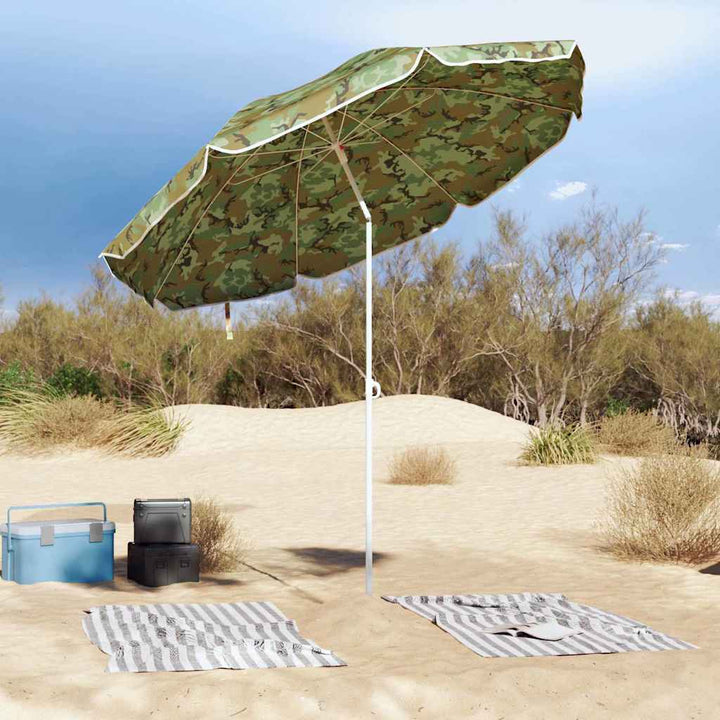 Badparasol Kamouflage 263 X 263 X 272 Cm Polyester Och Metall