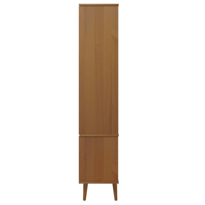 Vitrinskåp Molde 90X35X175 Cm Massiv Furu
