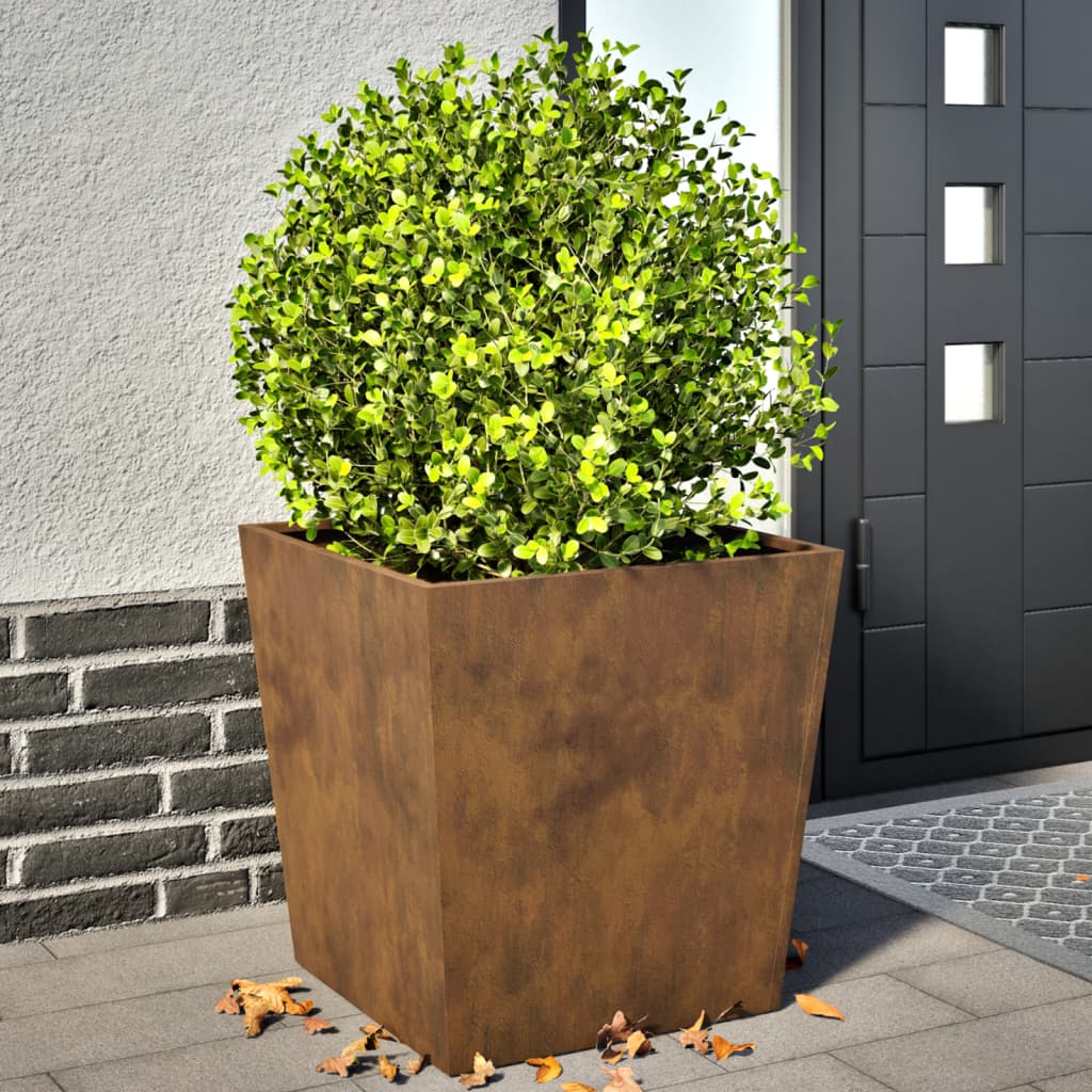 Planteringskärl För Trädgård 2 St Väderbeständigt Stål