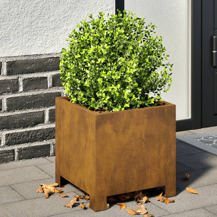 Trädgårdskrukor 2 St Antracit Stål