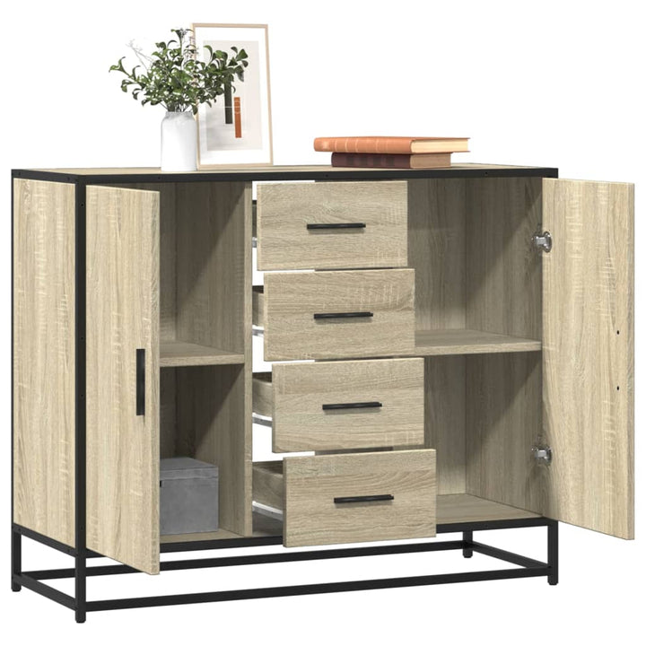 Skänk -Ek 92X35X76 Cm Konstruerat Trä