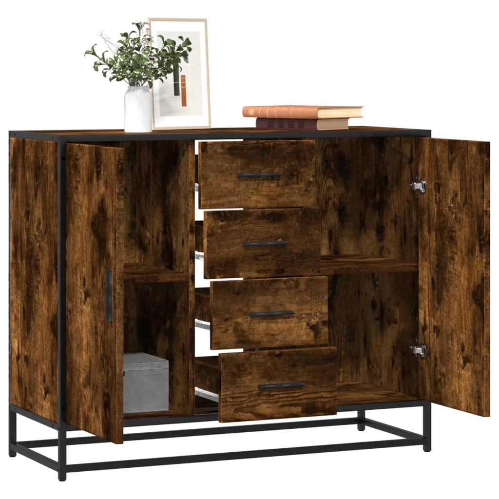 Skänk -Ek 92X35X76 Cm Konstruerat Trä